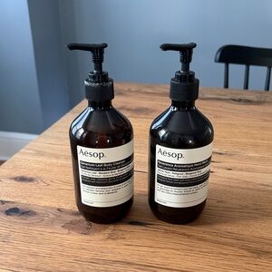EMPTY: 2 empty Aesop bottles for refills